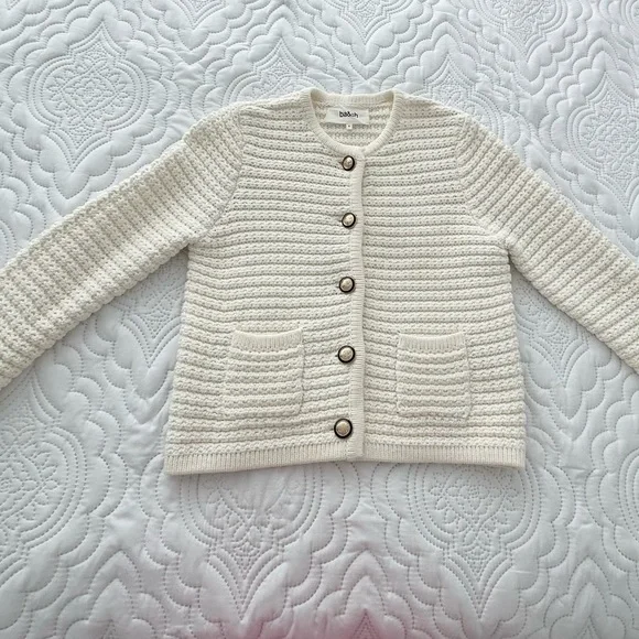 ba&sh Cream Button-Up Cardigan - Picture 3 of 7